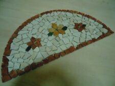 Medaglione Rosone Mezzaluna FIORE Mosaico Marmo 60x30cm. Altri modelli in negoz