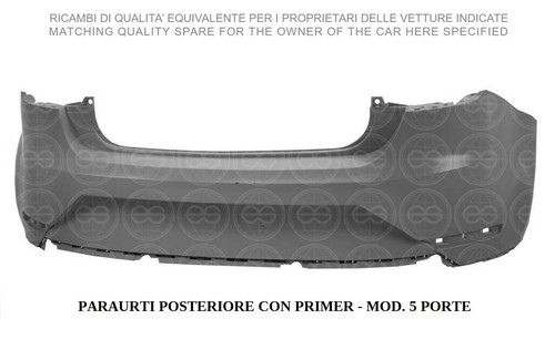Paraurti posteriore con primer - paraurti,
