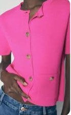 Cardigan manica corta con