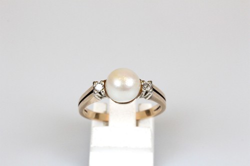 Anello carati oro perla - 14,