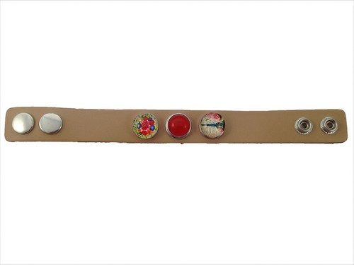 Bracciale pelle beige stile - in,