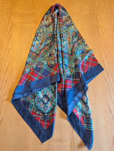 Foulard vintage tartan - foulard,
