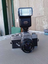 Minolta SRT303B, MD Rokkor 50mm 1:1.7, Sunpak 222 Thyristor fotocamera analogica