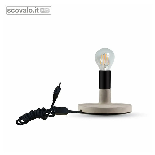 Portalampada tavolo cemento - portalampada,