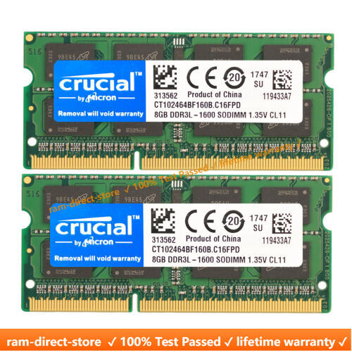 Crucial ddr3l 1600 2x 8 - crucial,