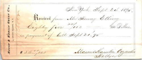Mason hamlin organ co - hamlin,