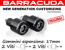  BARRACUDA CONTRAPPESI TERMINALI MANUBRI ANTIVIBRANTI NERI PER YAMAHA FZ6 S2