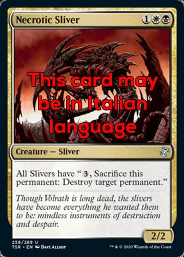 Mtg necrotic sliver exc - mtg, 4x
