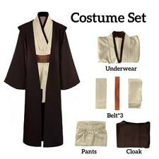 ✨Ispirato a Obi-Wan Kenobi Costume Adulto Unisex Jedi Tunica Cappuccio Cosplay