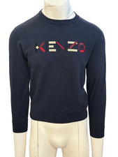 Felpa Kenzo uomo blu logo