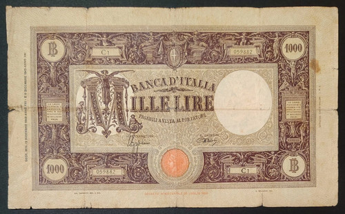 1000 lire grande - lire, "m"