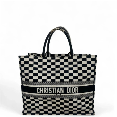 Dior large book tote black - large,