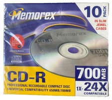 30x Memorex 24x Speed 700mb