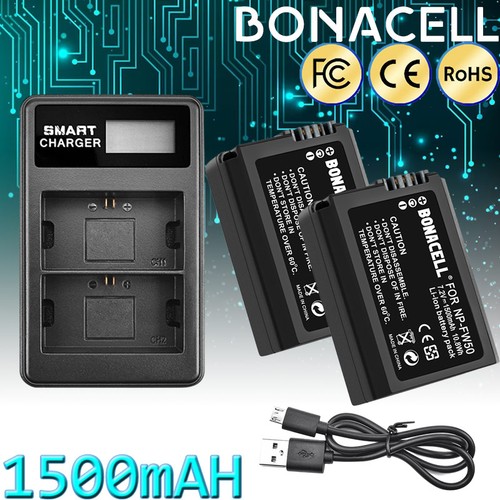 Batteria fw50 e - 2-np-fw50, doppio