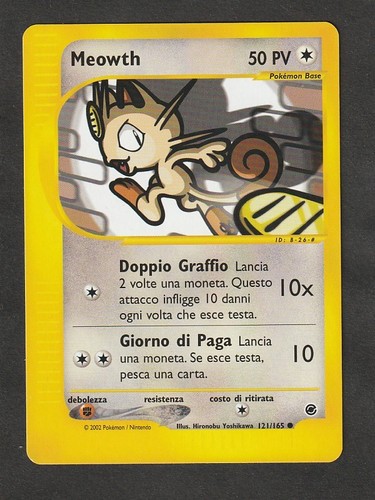 Meowth 121 165 - meowth, card