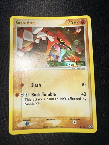 Pokemon groudon stamped - groudon, ex