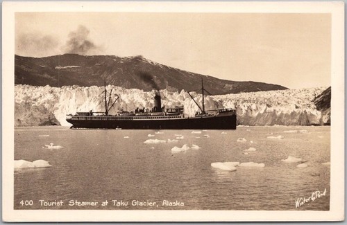 C1930s alaska piroscafo rppc - piroscafo,