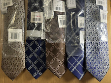 Cravatta uomo Michael Kors logo marrone blu seta cerimonia matrimonio regalo