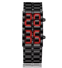 Orologio Bracciale Digitale Da Polso A Led Uomo Donna Watch Rosso Idea Regalo