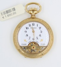 Orologio da Tasca Hebdomas Laminato Oro con Carica a Mano 8 JOURS a Vista