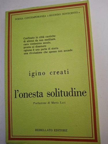 Onesta solitudine igino - solitudine,