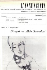 Brochure mostra disegni di Aldo Salvadori. Galleria d'Arte L'Annunciata - Milano