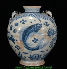 Vaso vaso fiori di loto pesce