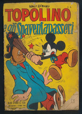 Albo d'oro Mondadori n.125 del 1949 Topolino e Gli Spaventapasseri Prima Rist. ▓