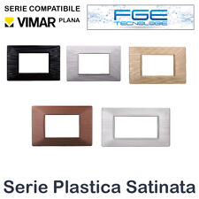 PLACCHE PLASTICA SATINATE COMPATIBILI VIMAR PLANA LIGHT PLACCA 2 3 4 7 POSTI