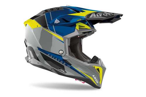 Casco airoh aviator push - casco, blu