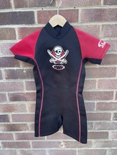 TWF The Wetsuit Factory muta corta nera/blu nuoto surf 7-8 anni taglia 3