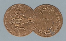 ER6694 Esposizione Internazionale Torino 1911 - Doppia Medaglia Ippogrifo