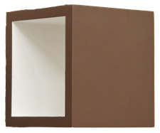 Lampada Lumetto Comodino Lume ICONE CUBÒ in Alluminio Marrone Design 10 cm 