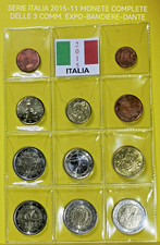 Serie Italia 2015 compos.da 11 monete con 3 commemorative.Expo-Bandiere - Dante