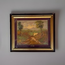 Paesaggio Olio Su Cartone