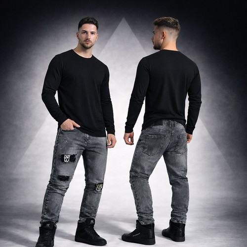Jeans uomo denim strappati - jeans,