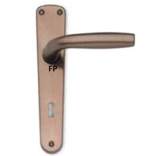 MANIGLIA PORTE INTERNE CON PLACCA ALLUMINIO SICMA MASTER COL BRONZO 55BR01