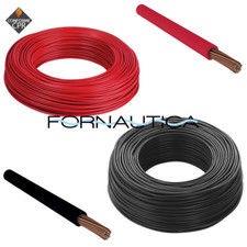 CAVO BATTERIA MARINO POSITIVO ROSSO - NEGATIVO NERO MORBIDO - ANTIFIAMMA NAUTICA