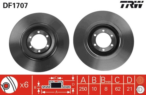 Dischi freno trw df1707 - 2,