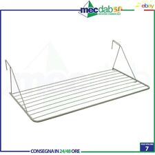 Stendibiancheria Da Balcone In Acciaio Verniciato Bianco 50 x 100 Cm