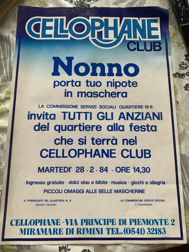 Locandina discoteca cellophane - locandina,