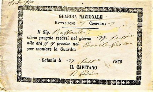Antico biglietto comando - antico,