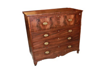 Cassettone Inglese del 1800 stile Vittoriano in legno di Mogano e Piuma di Mogan