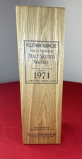 Rara scatola singola in rovere Highland Glenmorangie 1971 Scotch Whisky