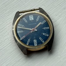 34mm Vintage da Uomo Swissam Desa 320 Quadrante Blu Manuale Wind Orologio Parti