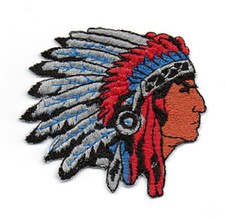 PATCH RICAMO TOPPA INDIANO PELLEROSSA AMERICA INDIGENO RICAMATO SIOUX APACHE