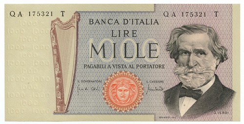 1000 lire giuseppe verdi - lire,
