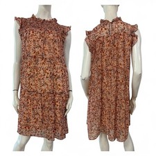 IBLUES Vestito abito rosa fantasia floreale arancione Tg IT 42