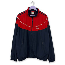 Giacca a vento Adidas Vintage blu e rossa anni 2000 con zip - Taglia L/XL uomo