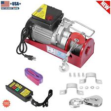 Paranco Elettrico 880LBS Sollevamento Automatico Wireless Telecomando Cavo Paranco 110V US